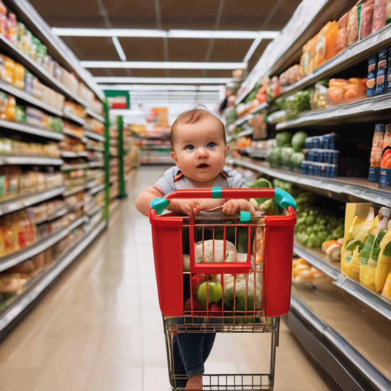 how to grocery shop with a baby